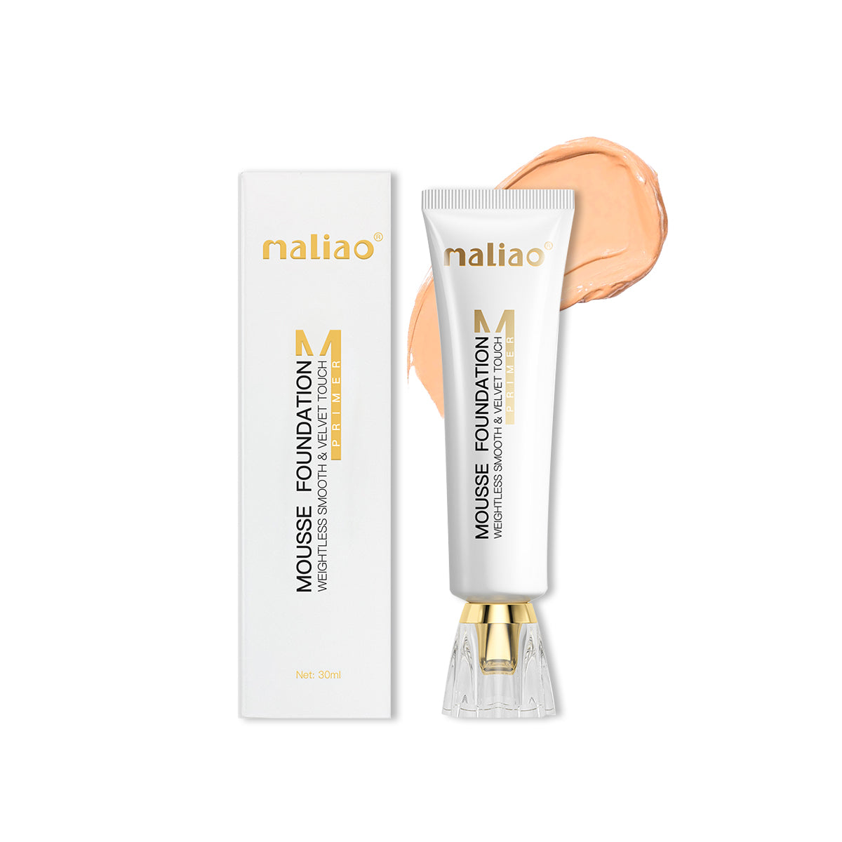 Maliao, Maliao Primer Weightless Smooth, Velvet Touch Mousse Foundation, Flawless Base, Makeup Essential